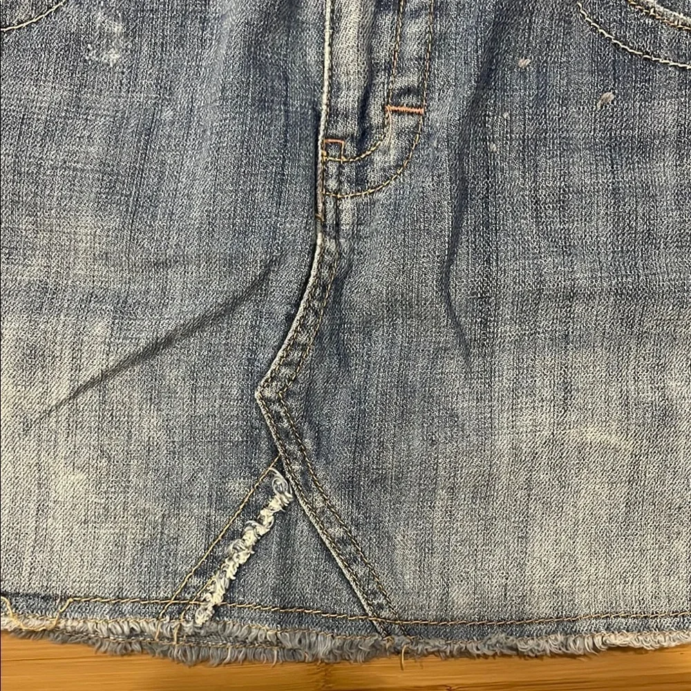 American Eagle Distressed Paint Splatter mini skirt